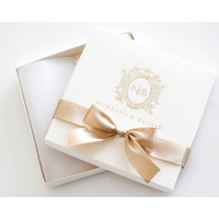 Carton d'invitation de mariage en velours en soie a5, boîte cadeau de luxe, vente en gros