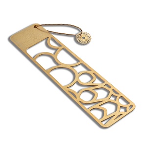 Gold Plated Classic Rectangle Metal <b>Gift</b> Souvenir Bookmark High Quality Metal Bookmark - Product Image 5