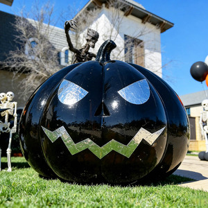 Grande citrouille gonflable PVC brillante pour Halloween, décoration effrayante de citrouille gonflable géante pour jardin, pelouse, fête en plein air - Product Image 1