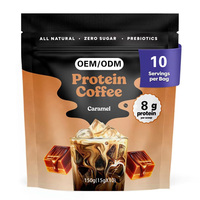 Poudre de café glacé protéiné OEM ODM à haute teneur en protéines, compatible Keto, pour l'énergie, la concentration et la santé intestinale des adultes