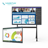 Pizarra Interactiva Antideslumbrante 4K de 75 Pulgadas Leaderhub L75HM, Táctil Infrarroja, Android 14, OPS Opcional, Cámara de 50MP para Reuniones