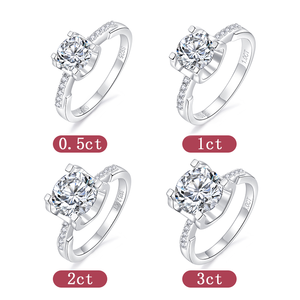 Starsgem Moissanite Diamond <b>Ring</b> S925 Sliver DEF Color VVS Moissanite Engagement <b>925</b> <b>Silver</b> <b>Ring</b> - Product Image 2