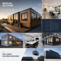 Casa Prefabricada de Lujo, Totalmente Equipada, de Doble Ala, Expandible, Cabaña Modular Expandible para Glamping, Resort, Villa Vacacional