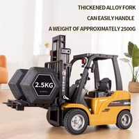Vente en gros Huina 1577 PRO, chariot élévateur télécommandé 4x4 à l'échelle 1:14, camion de levage RC avec fourche en alliage et capacité de levage de 2500g, prêt à l'emploi (RTR)