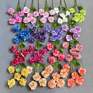 Bouquet artificiel d'anémones 3D, 5 têtes, en plastique et tissu, décorations de mariage, décoration intérieure - Product Image 2
