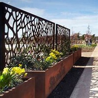 Muro de Cercado Metálico de Aluminio para Interiores y Exteriores, Diseño a Medida, Corte Láser