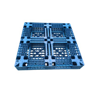 Palettes d'entrepôt en plastique recyclé robuste à usage intensif, à simple face, empilables à 6 voies, en HDPE et PP, charge statique de 7000 kg pour le transport de marchandises