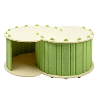 Tunnel pour chat en feutre durable, grand, pliable, interactif, avec boule moelleuse, pour chats adultes d'intérieur - Vente en gros