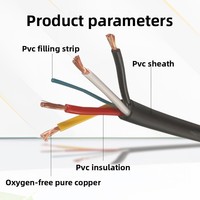 Câbles RVV 3 ou 4 conducteurs, flexibles, pour alimentation et servocommande, homologués 600V, fabriqués à Shanghai pour l'utilisation dans les tambours de levage et les grues mobiles