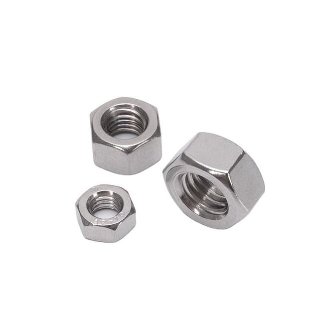 Polished Finish DIN934 Factory Price Stainless Steel Hex Nut M3 M4 M5 M24 Sizes Hex Head Type for Mining