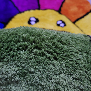 La última alfombra moderna antideslizante de rayas de diseño impreso a mano de lujo, alfombras peludas, alfombra lavable Karpet - Product Image 4