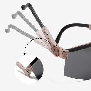 Lunettes de soleil tendance à la mode, grandes lunettes sans monture, pour jeunes filles et garçons, lunettes de soleil pour enfants avec logo - Product Image 4