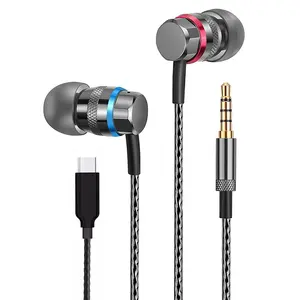 Hi-Fi Earbuds with Microphone for iPad Pro Samsung Galaxy S23 S22 S20 Noise Canceling in-Ear Headset DAC USB Type c Headphone