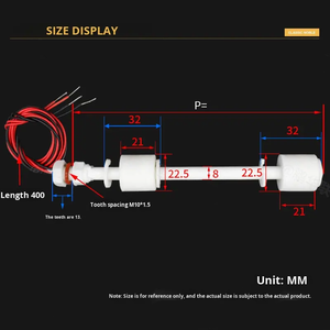 مفتاح مستوى عائم مزدوج الكرة من البولي بروبيلين مقاوم للتآكل والأحماض والقلويات، مستشعر مقياس المستوى صغير قابل للتخصيص - Product Image 4