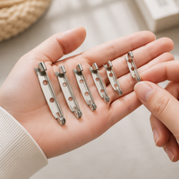 Moules prêts à l'emploi, Épingles de sûreté réutilisables en métal doré avec strass, sans nickel, pour badges nominatifs, badges nominatifs pour vêtements, et badges personnalisables avec logo pour entreprises