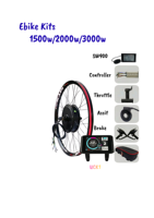 Kit de conversion de vélo électrique 3000W 72V 80A 90km/h avec écran SW900, accélérateur à pouce, porte-bagages arrière et moteur brushless à installation centrale