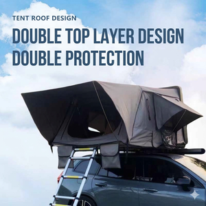 JIYA Quick Setup <b>Waterproof</b> Side Open Clamshell Hard Roof Top <b>Tent</b> 3-4 Person Rooftop <b>Tent</b> for 4X4 Offroad Camping - Product Image 5