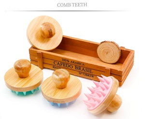 Cepillo de Ducha Ecológico de Bambú, Masajeador de Cuero Cabelludo, Cepillo para Champú, para Eliminar la Caspa y Estimular el Crecimiento del Cabello - Product Image 4