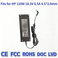 Chargeur secteur pour ordinateur portable 120W 18.5V 6.5A DC 4.5 3.0mm compatible avec HP Pavilion ZBook Omen TPN LA03, adaptateur pour ordinateur portable de jeu