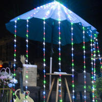 Guirlande lumineuse LED décorative de Noël et de fête, lumières RGB en cascade, rideau lumineux féerique à effet d'eau courante