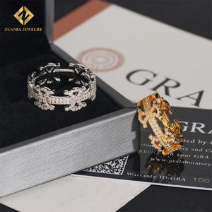 แหวนแต่งงานสำหรับผู้ชายเครื่องทดสอบเพชรผ่านเพชร VVS Moissanite - Product Image 5