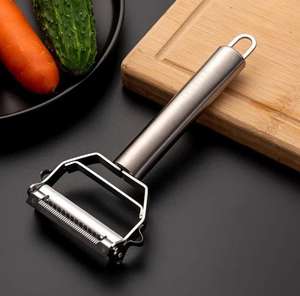 Éplucheur <span class=keywords><strong>et</strong></span> trancheur <span class=keywords><strong>de</strong></span> pommes <span class=keywords><strong>de</strong></span> terre multifonctionnel en acier inoxydable durable, essentiel pour la cuisine, pour légumes <span class=keywords><strong>et</strong></span> fruits - Product Image 3