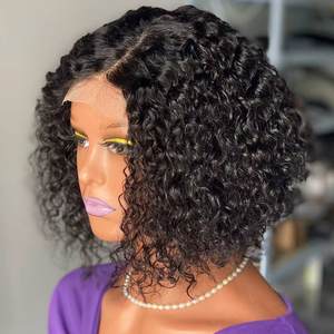 Perruques en <span class=keywords><strong>cheveux</strong></span> humains bon marché pour femmes noires, perruques en dentelle HD, perruques courtes bouclées profondes en <span class=keywords><strong>cheveux</strong></span> humains, perruques en dentelle frontale brésilienne - Product Image 2
