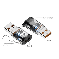 Bonne qualité PD 120W USB a mâle vers type C femelle connecteur adaptateur 10Gbps USB3.2 convertisseur de transfert de données facile et lisse pour ordinateur portable