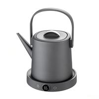 Bouilloire électrique sans fil intelligente avec contrôle de la température, pour chambre d'hôtel, cuisine, nettoyage facile, performance stable, certifiée CE CB, 1L