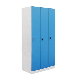 Semitree — <span class=keywords><strong>casier</strong></span> métallique à 3 portes <span class=keywords><strong>pour</strong></span> bureau industriel, garde-robe en acier, armoire de dressing, avec serrure et fer à manteau - Product Image 3