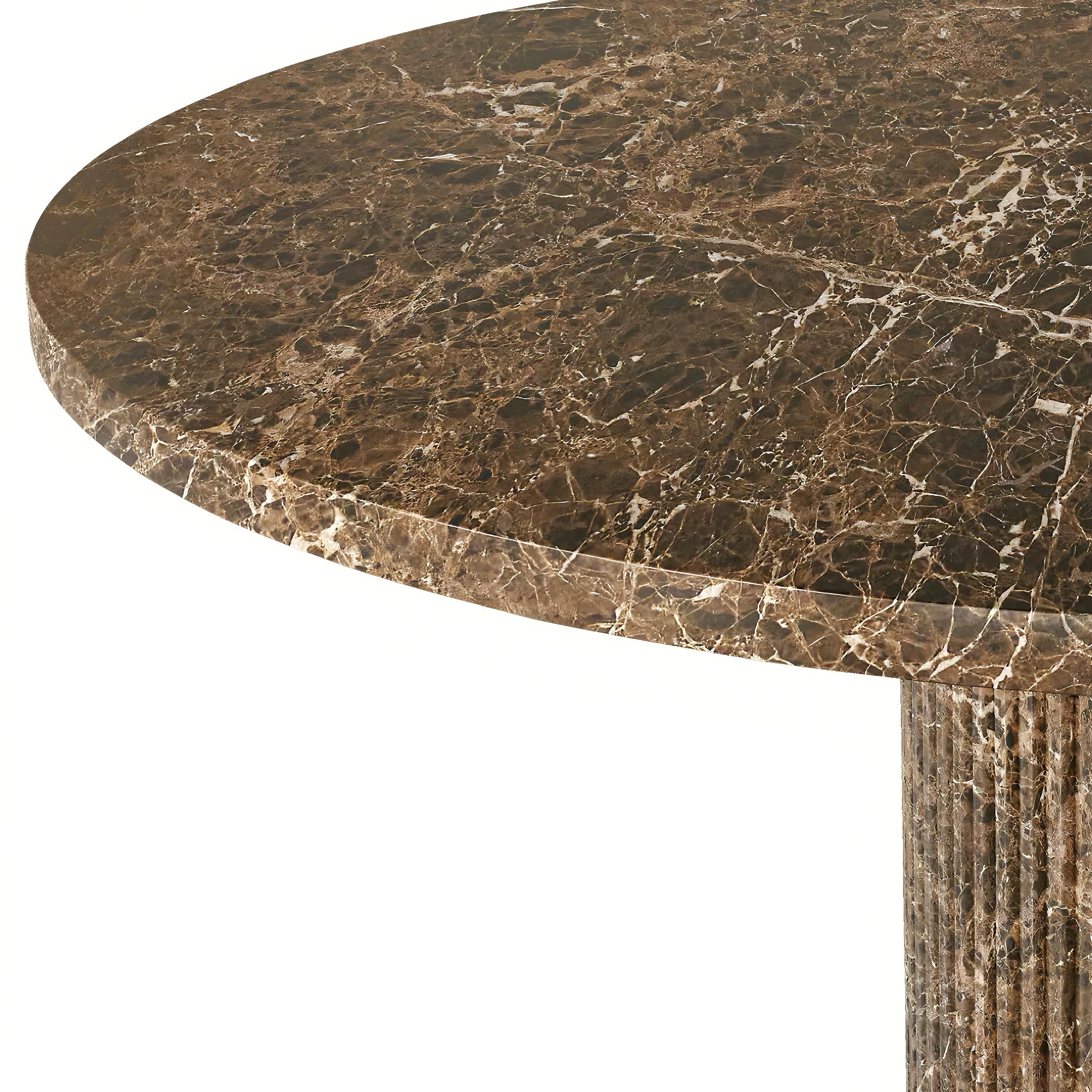 travertine round dining table