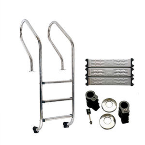 Échelle de <span class=keywords><strong>piscine</strong></span> de sécurité en acier inoxydable, <span class=keywords><strong>pas</strong></span> <span class=keywords><strong>cher</strong></span>, avec balustrade, 1 pièce - Product Image 1