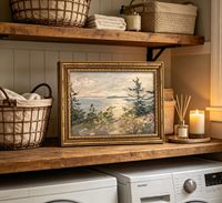 Tableau mural sur toile vintage sculpté avec cadre doré, motif Laitier et Forêt, décoration rustique pour maison de style ferme, échantillons OEM ODM prêts en moins d'une journée