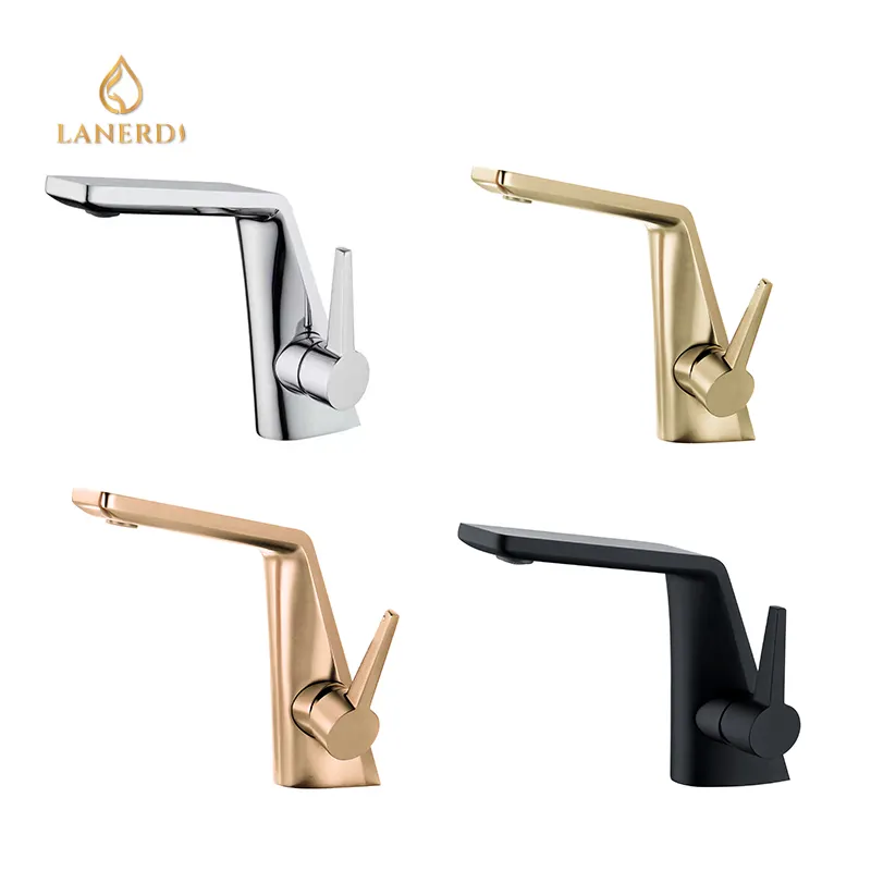 UPC cUPC CE Single Handle Hole Gold Bathroom Basin Sink Tap Taps Mixer Faucet For Bathroom