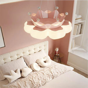 <span class=keywords><strong>Lampadario</strong></span> a LED a Forma di Corona Rosa, Luce a Spettro Completo <span class=keywords><strong>per</strong></span> Protezione degli Occhi, <span class=keywords><strong>Lampadario</strong></span> Principessa <span class=keywords><strong>per</strong></span> Camere da Letto di Bambine e Ragazze, Decorazione <span class=keywords><strong>per</strong></span> Camere dei Bambini - Product Image 4