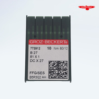 50 Aiguilles DCX27 (B27) 81X1 Groz-Beckert pour Machine à Coudre Industrielle Surjeteuse JUKI BROTHER PEGASUS SIRUBA YAMATO