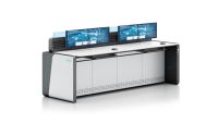 Console de salle de contrôle d'éclairage LED télécommandée, mobilier de salle de contrôle de haute technologie, console de centre de commande