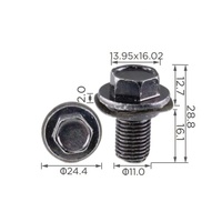 1AC072 Vis et boulons en métal pour voiture Attaches et clips en métal pour ceinture de sécurité