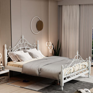 Cadre <span class=keywords><strong>de</strong></span> lit en métal minimaliste - 1,5 m/1,8 m (Full/Queen) Lit plateforme, pas besoin <span class=keywords><strong>de</strong></span> <span class=keywords><strong>sommier</strong></span> tapissier - Product Image 2