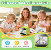 Imprimante IA transfrontalière nouvelle génération avec connectivité Wi-Fi, génération d'images par commande vocale IA, impression thermique sans encre, fabriquée au Guangdong