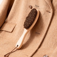 Brosse de soin pour vêtements en crin de cheval doux, manche en bois, pour pulls en laine, manteaux en cachemire, anti-peluches pour tissus en laine, vente en gros