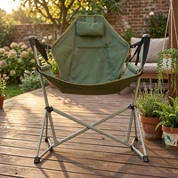 Hamac de relaxation portable et léger pour l'extérieur, avec rembourrage, chaise pliante de camping confortable et luxueuse