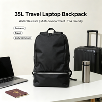 Sac à dos de voyage, article personnel, sac à dos de cabine pour les voyages, sac à dos de bagage à main avec compartiment à chaussures à activation par mouvement