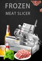 Nouvelle machine à découper la viande entièrement automatique HELAXEN en alliage d'aluminium, aliments congelés, épaisseur réglable 0-15 mm, 220 V, 48 tranches