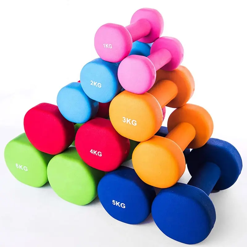 Haltères en néoprène colorées pour femmes, poids de main de 15 livres, 2lb, 3lb, 5lb, 8lb, 10lb, vente en gros