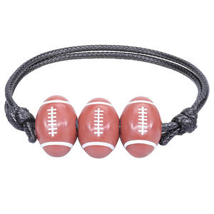 Sports Jewelry Wax Rope Thread Woven Braided Softball Basketball Tennis Soccer Handmade Knots Friendship <b>Bracelet</b> for Women <b>Men</b> - Product Image 6