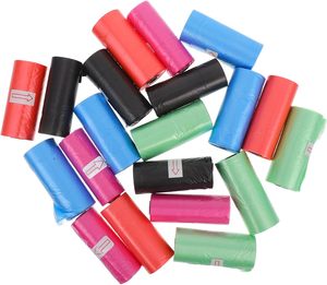 Sacs à déjections pour animaux de compagnie jetables, sacs de ramassage de crottes de chien portables, imprimés avec des empreintes de pattes, fournitures de nettoyage pour animaux de compagnie - Product Image 1