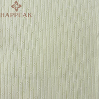 Tissu en coton peigné écologique HAPPEAK, tissu texturé en pointelle, doux et fantaisie, tissu ajouré