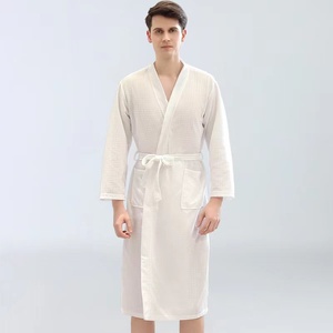 Customized Pajama logo Designer LOGO Unisex Kimono Bathrobe Plus Size Spa Hotel <strong>Robe</strong> Pajamas - Product Image 2