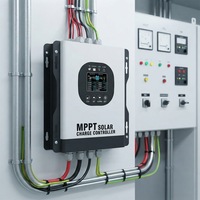 Contrôleur de charge solaire MPPT avancé 40A 48V 99% avec transformateur toroïdal, sortie onde sinusoïdale pure, activation Li-ion 0V pour système photovoltaïque domestique